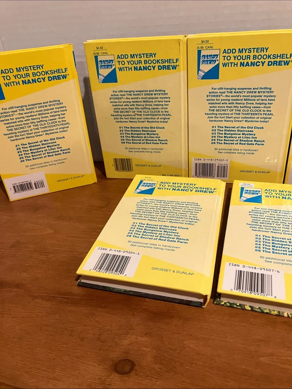 Nancy Drew Yellow Hardcover Mystery Collection - Set of 7